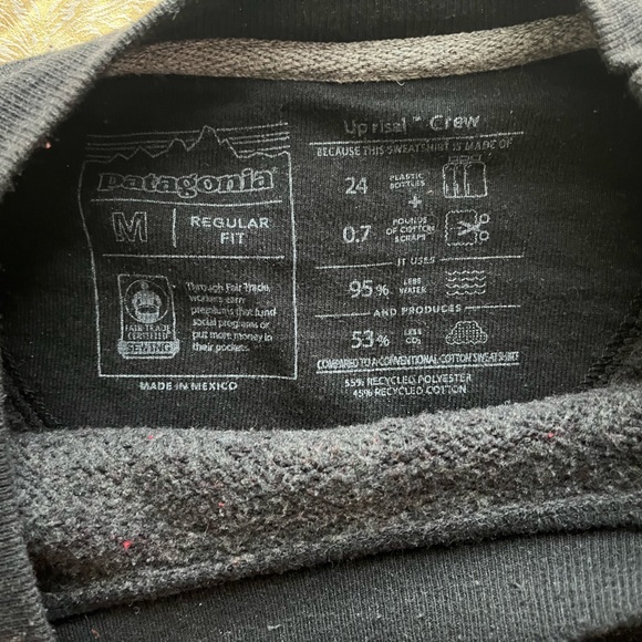 SIZE MEDIUM Patagonia Black Crew Neck Sweater - Picture 5 of 5